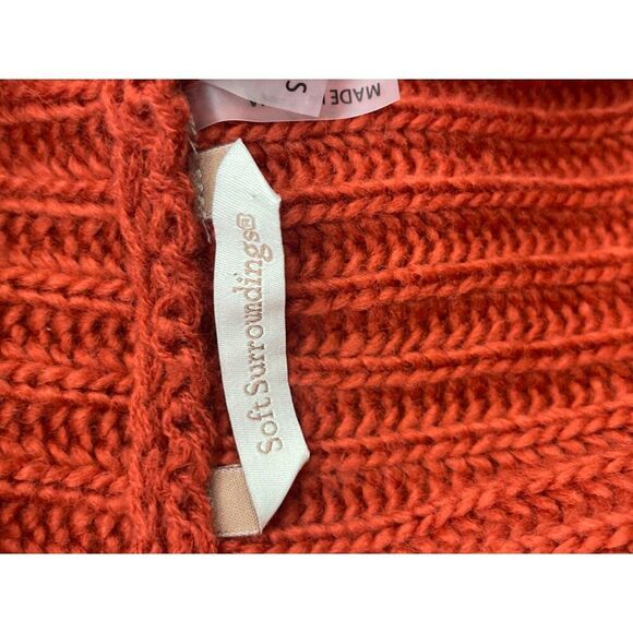 Soft Surrounding Women Courchevel Wool Blend Cable Knit Open Front Cardigan Size - Picture 7 of 8